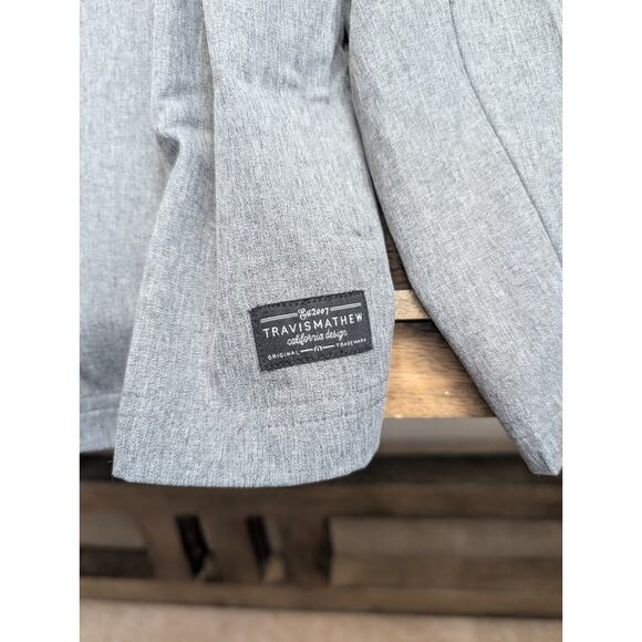 Travis Mathew MasterCraft Jacket Mens Large Dark Gray Balboa Hooded Full Zipper - Picture 2 of 4